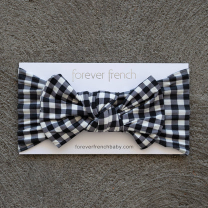The Newport Gingham Bow Headwrap