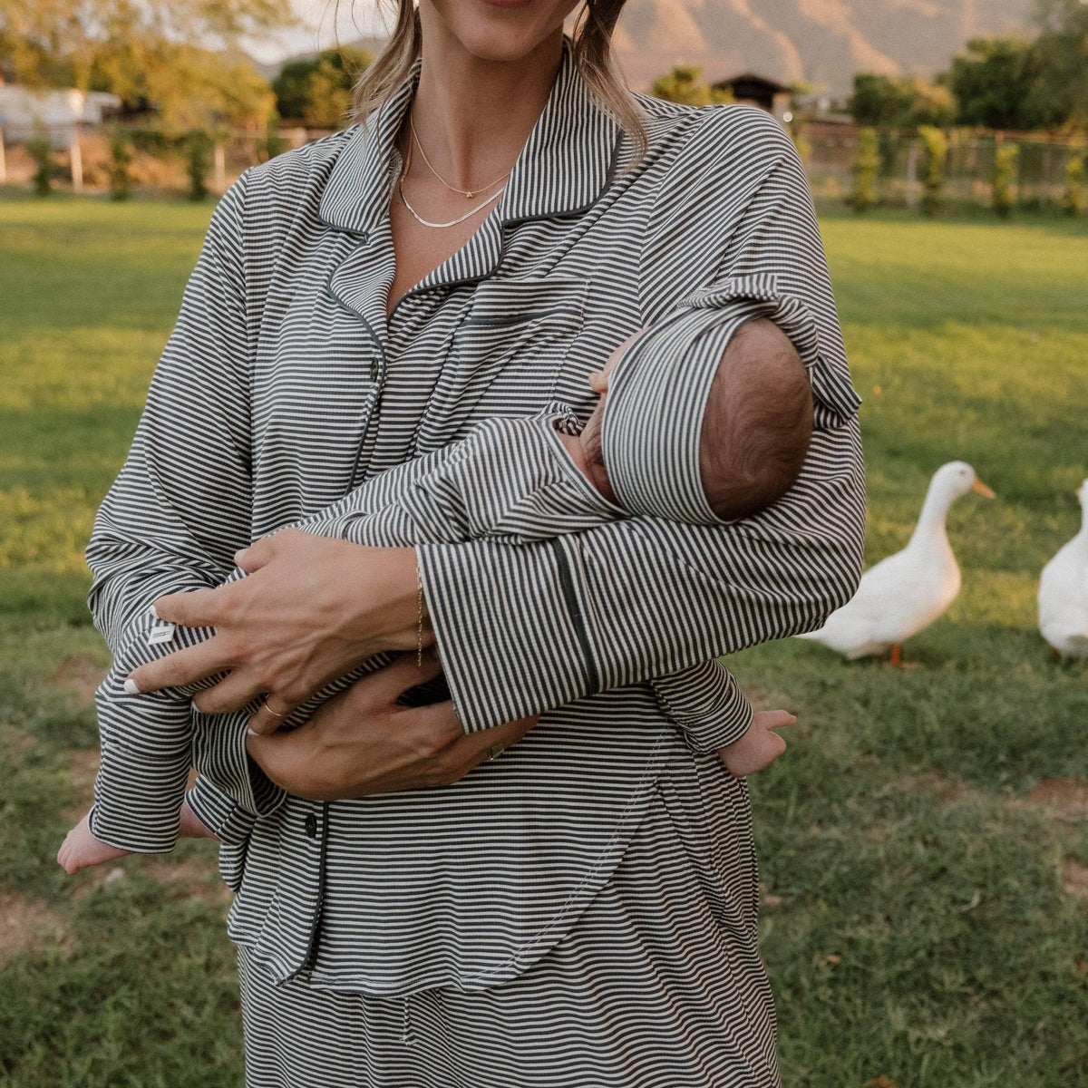 The Harbor Stripe bamboo pajamas