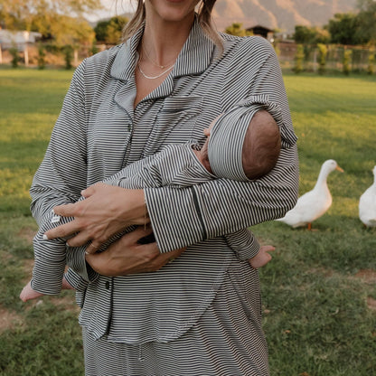 The Harbor Stripe bamboo pajamas