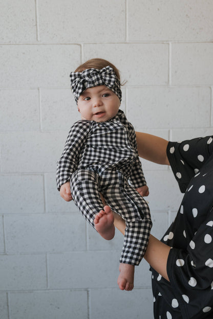 The Newport Gingham Bow Headwrap
