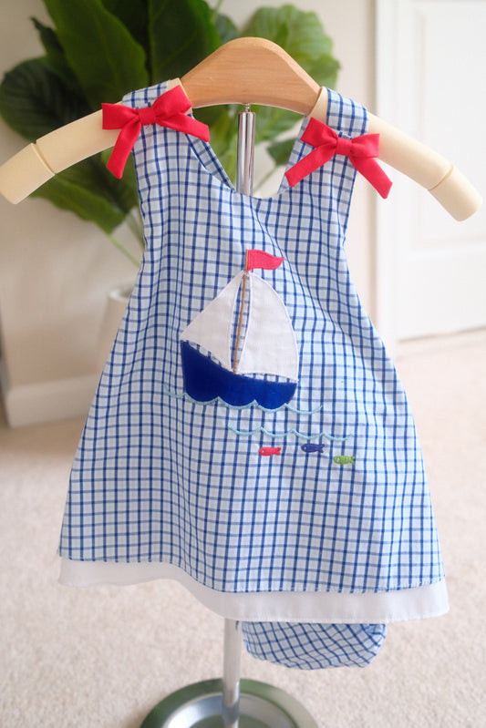 Sail Away Bloomer Set *Pre-Loved Piece