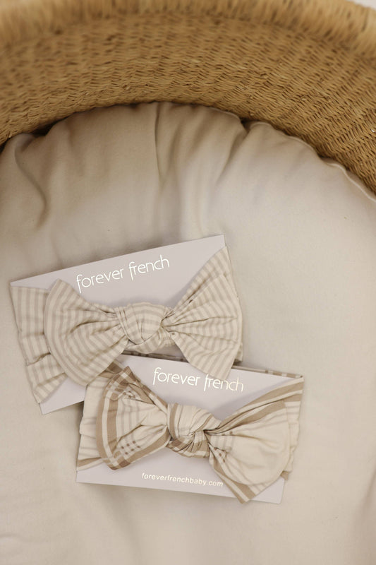 The Sandbar Plaid Bow Headwrap